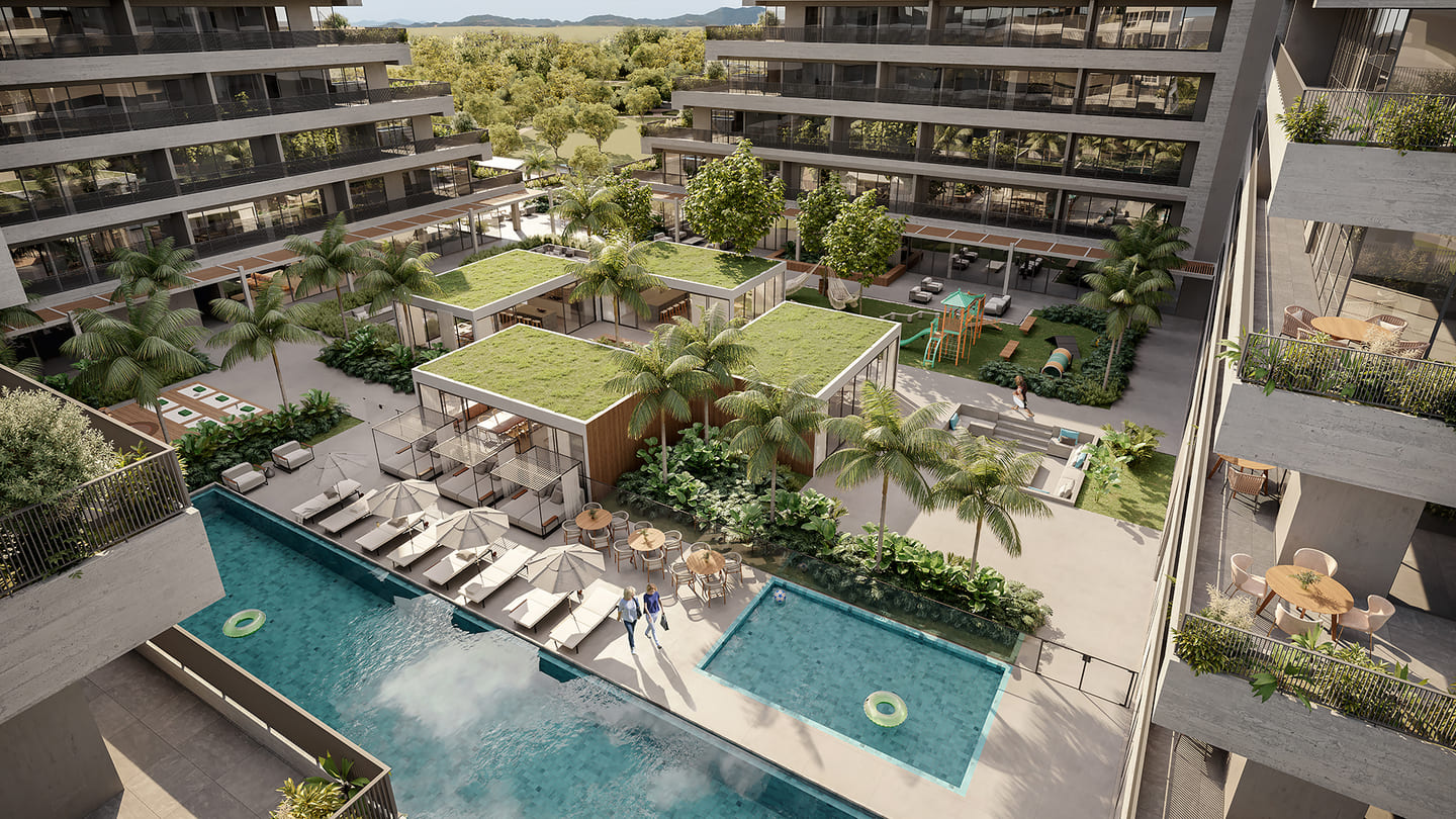 Render 1 do Edifício Vértice Vivapark em Porto Belo SC