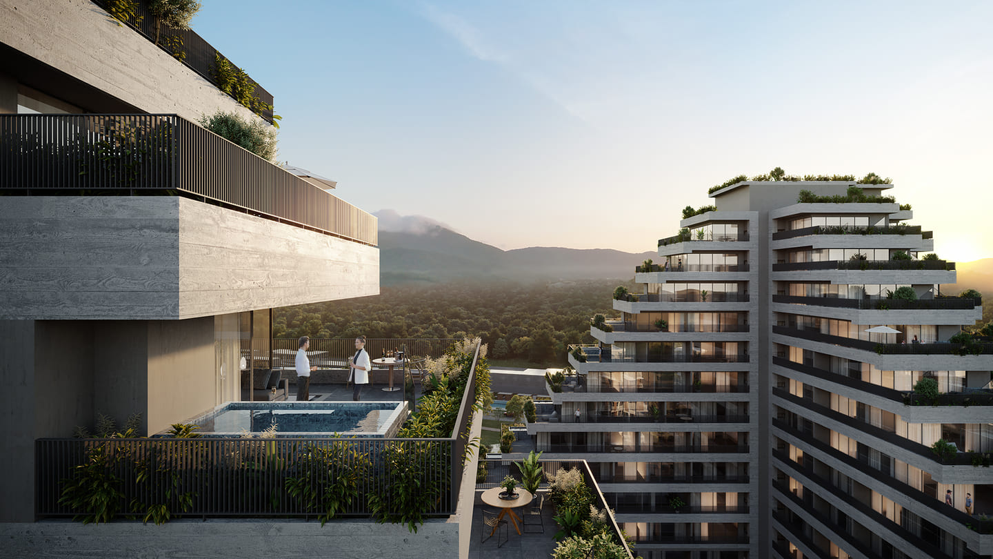 Render 3 do Edifício Vértice Vivapark em Porto Belo SC