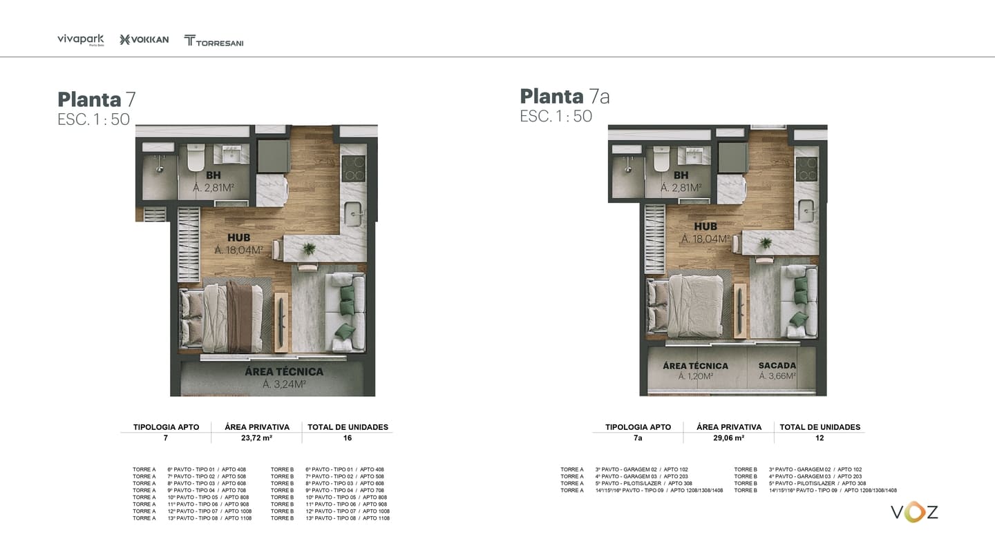 Planta 15 do Edifício Voz Vivapark em Porto Belo SC