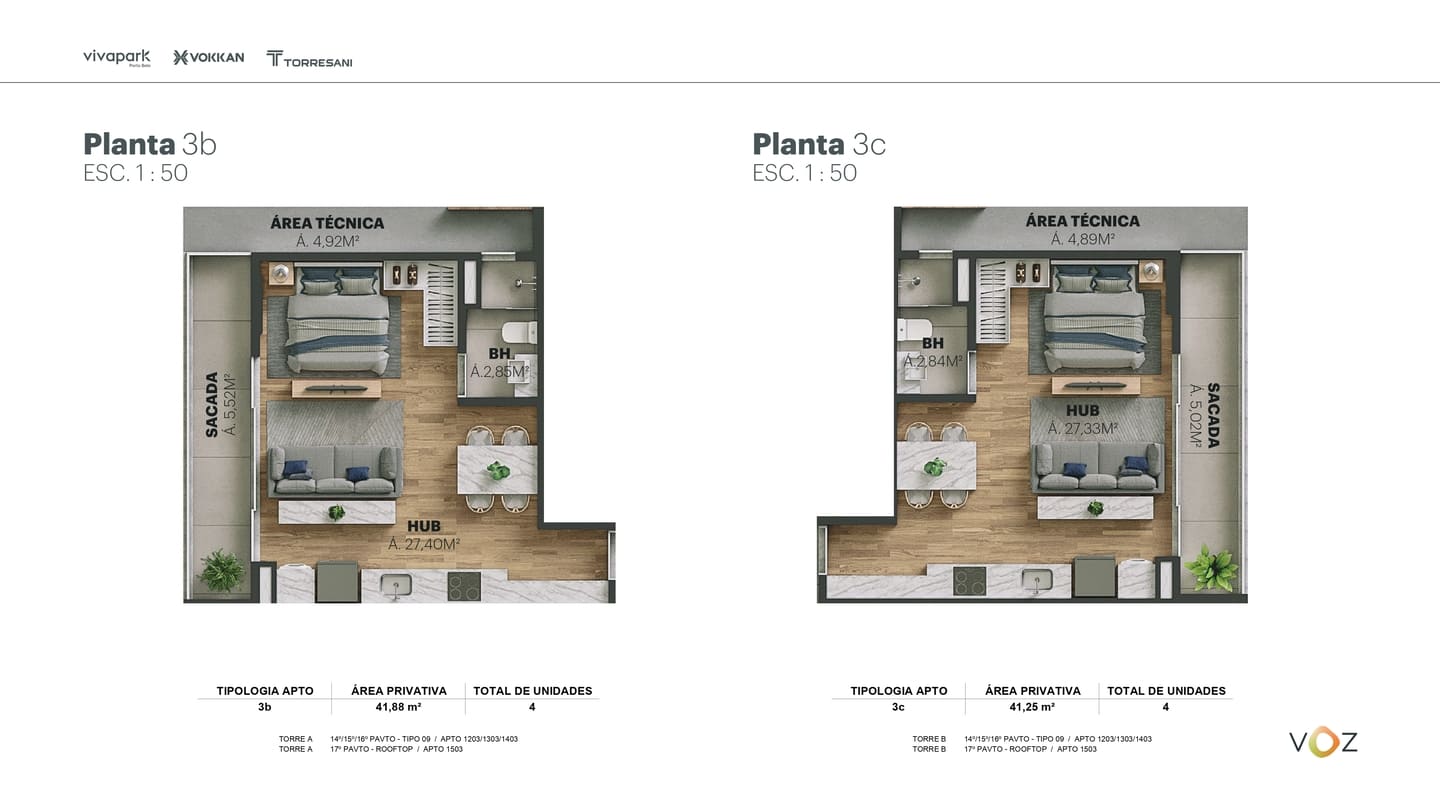 Planta 5 do Edifício Voz Vivapark em Porto Belo SC