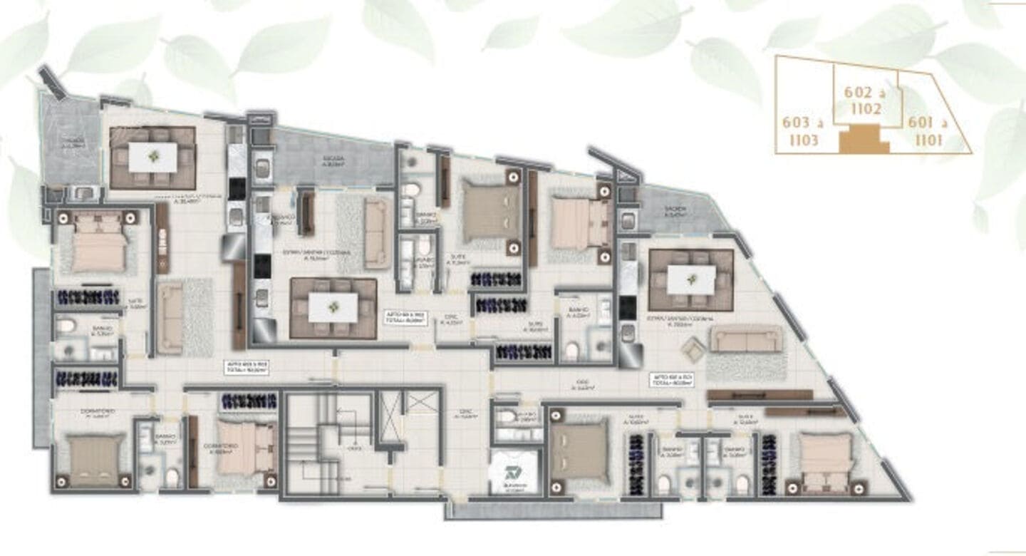 Planta 1 do Encante Residencial em Porto Belo SC