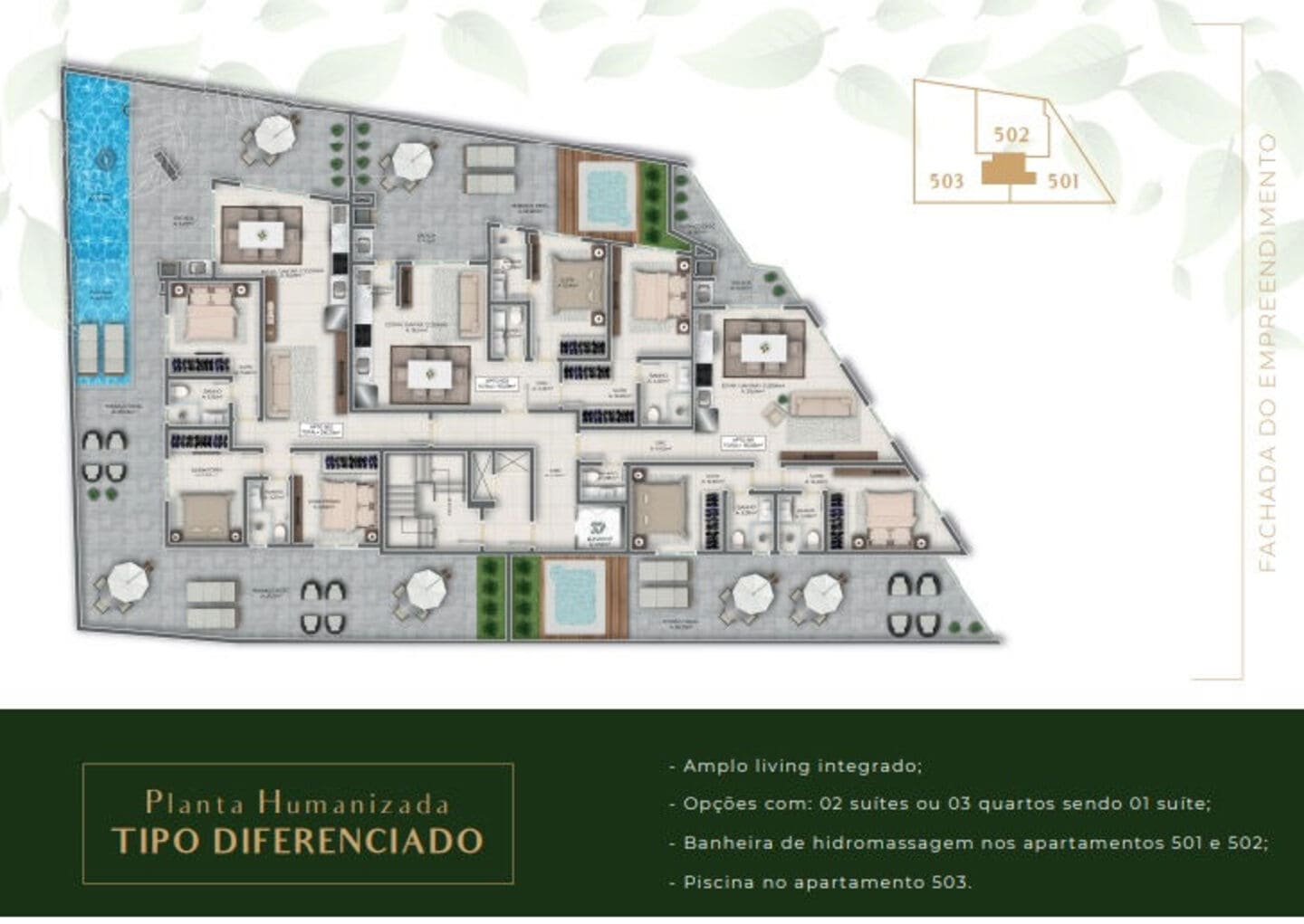 Planta 2 do Encante Residencial em Porto Belo SC