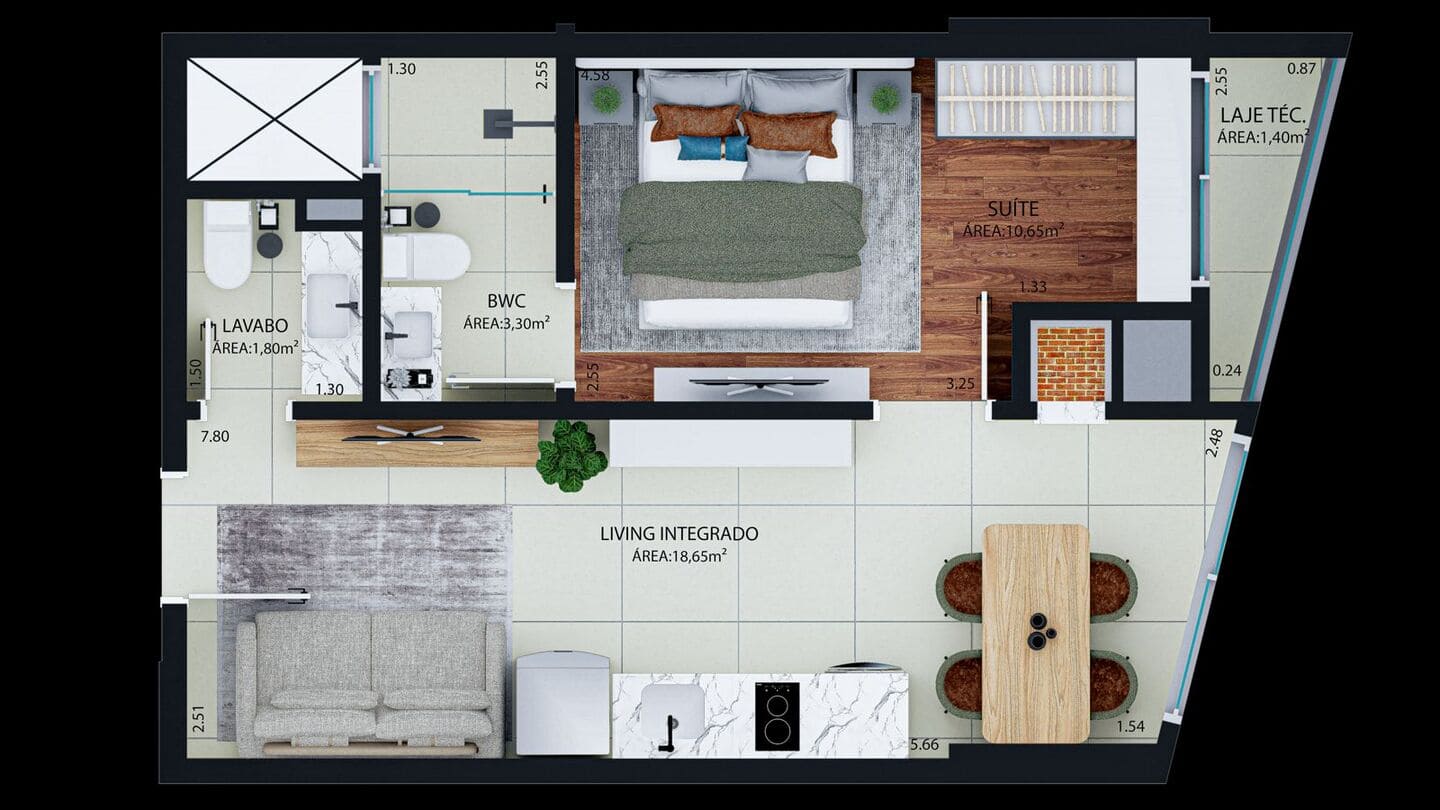 Planta 4 do Gibraltar Tower Residence em Porto Belo SC