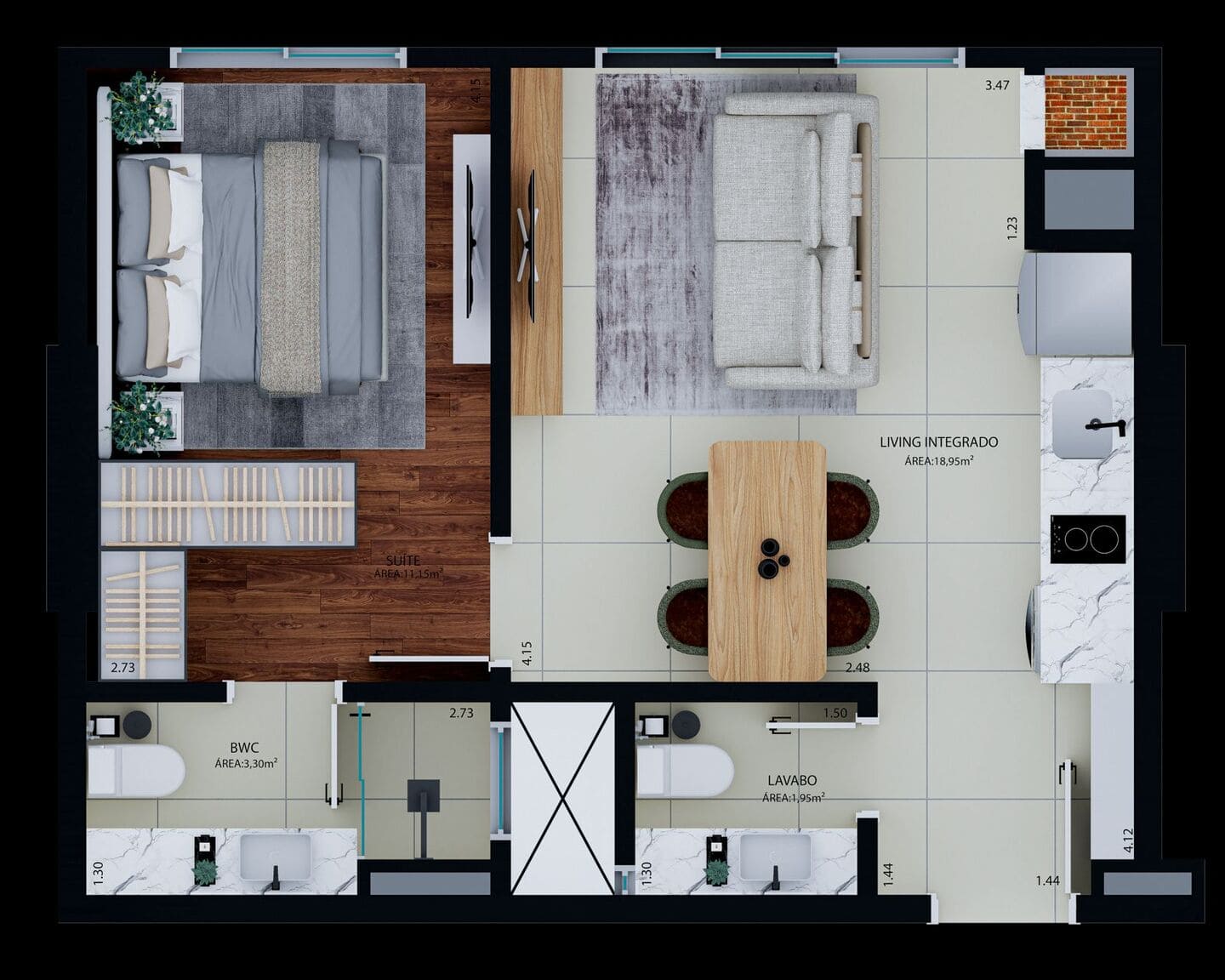 Planta 7 do Gibraltar Tower Residence em Porto Belo SC
