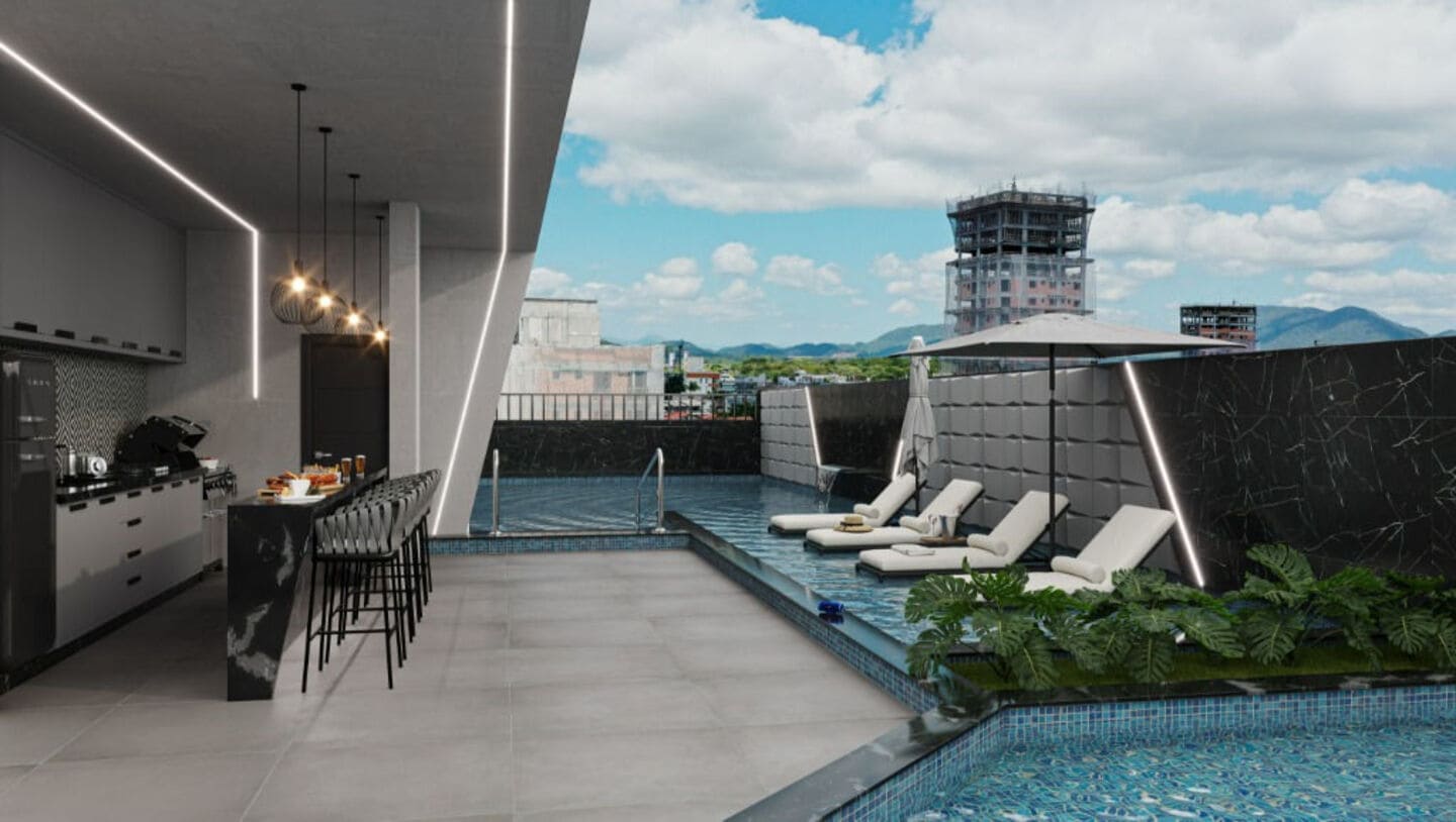 Render 1 do Gran Palace em Porto Belo SC