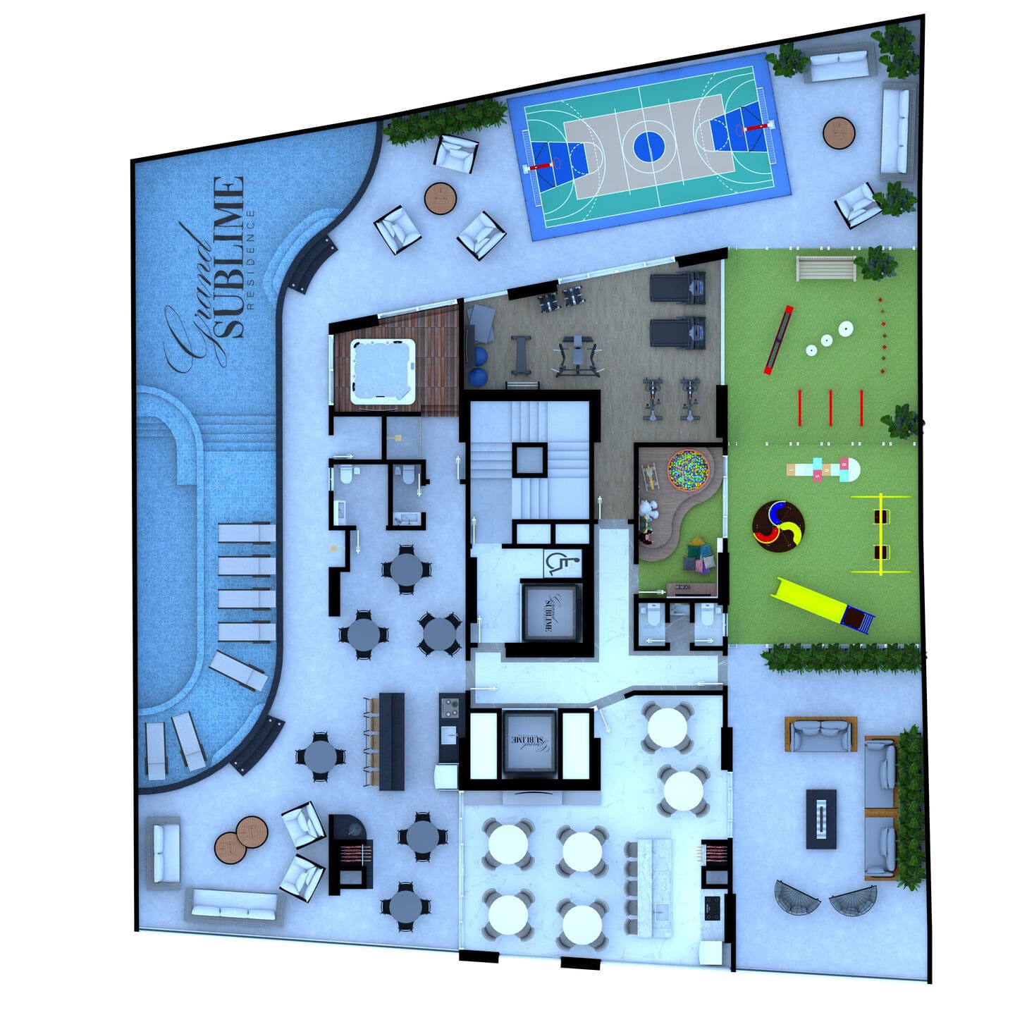Area de lazer 12 do Grand Sublime Residence em Porto Belo SC
