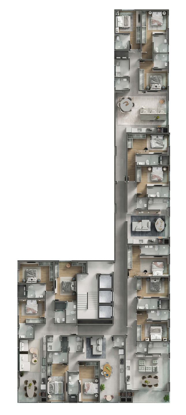 Planta 1 do Hara Tower em Porto Belo SC