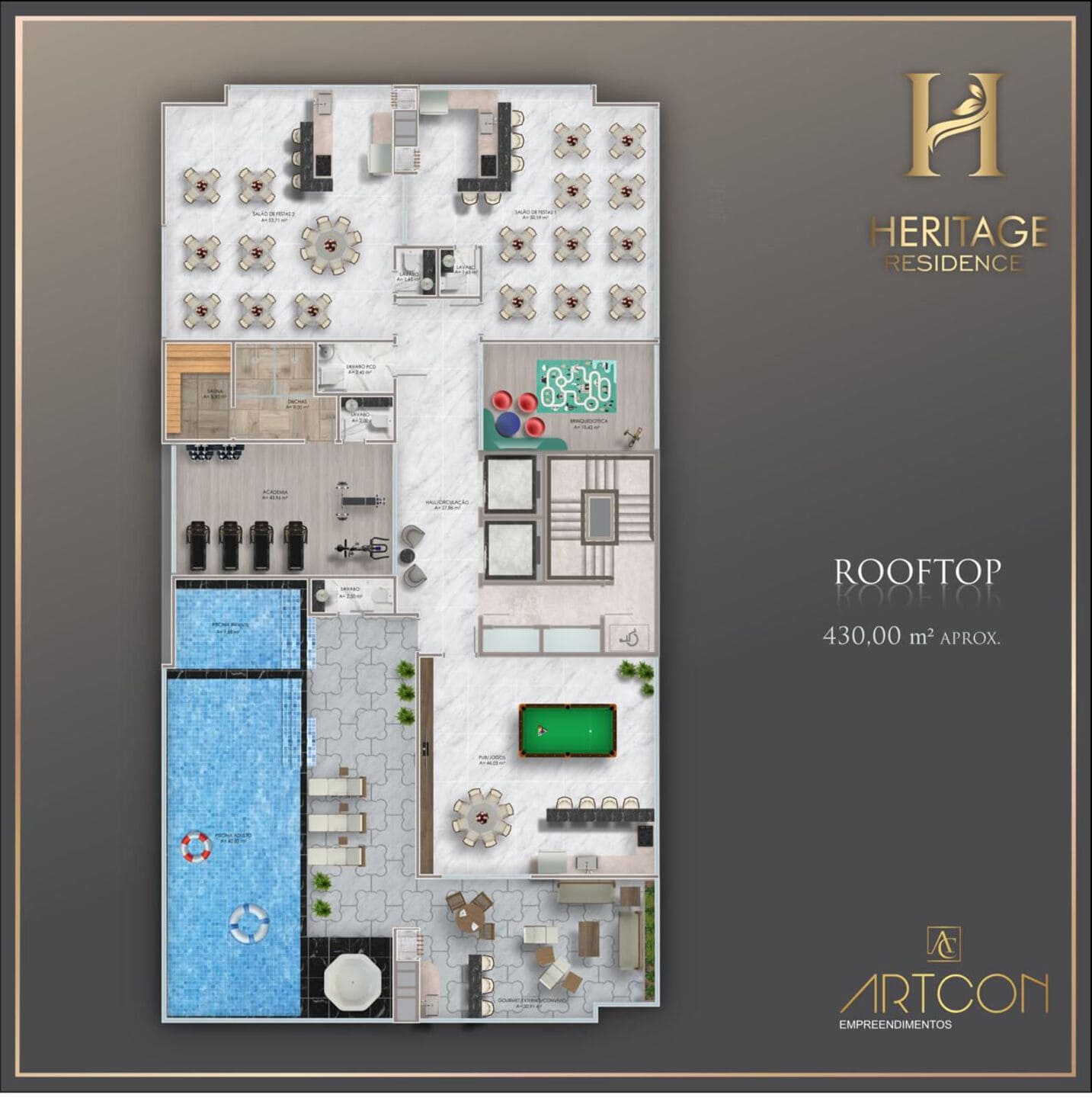 Planta 4 do Heritage Residence em Porto Belo SC