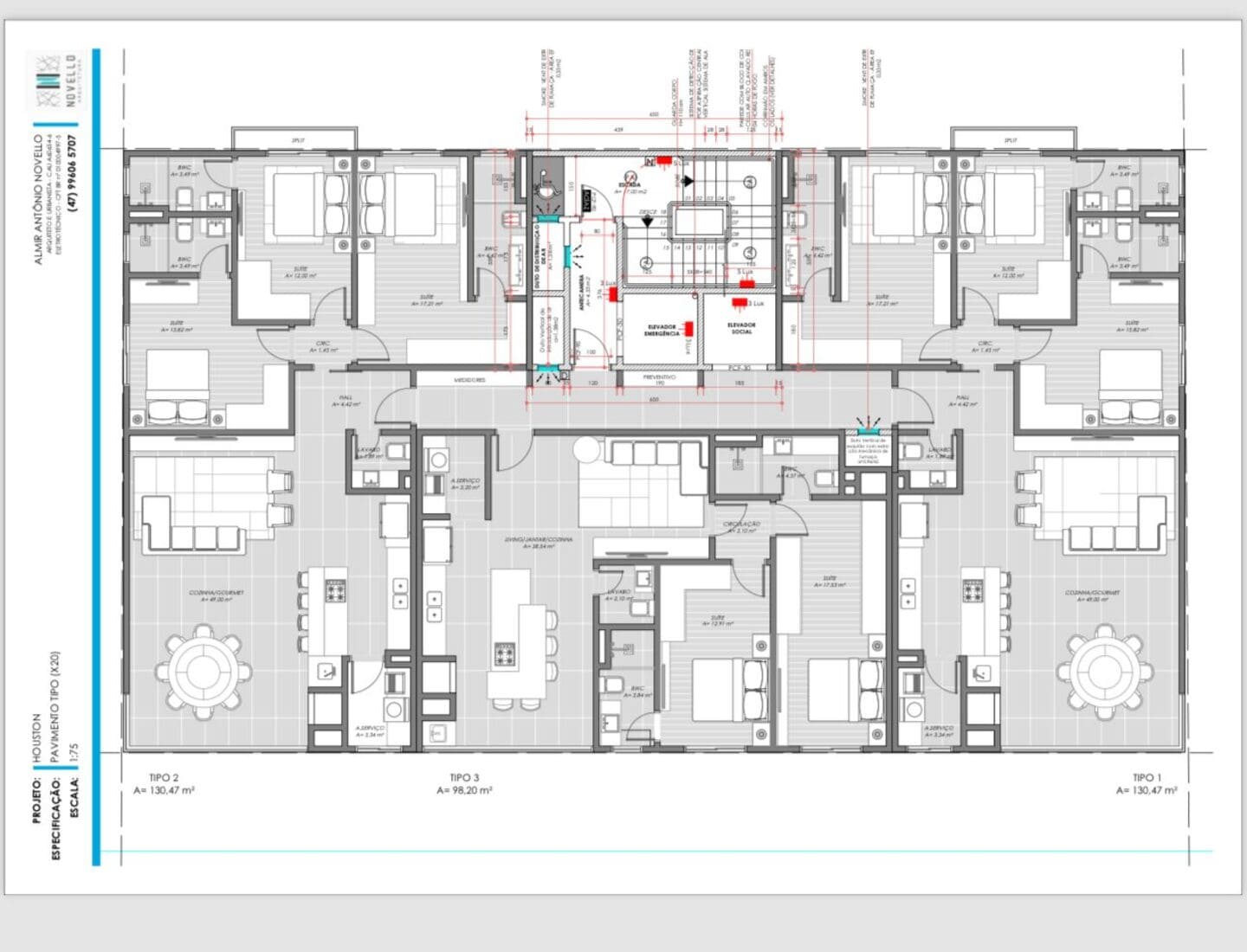 Planta 1 do Houston House em Porto Belo SC