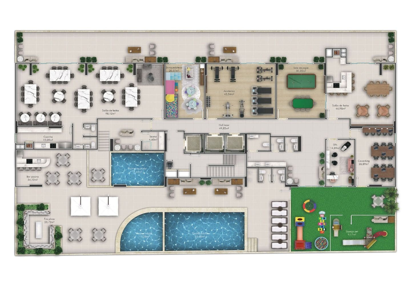 Render 11 do L’Essence Residence em Porto Belo SC