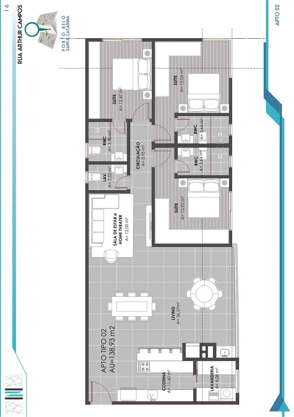 Planta 6 do La Spezia Residenziale em Porto Belo SC