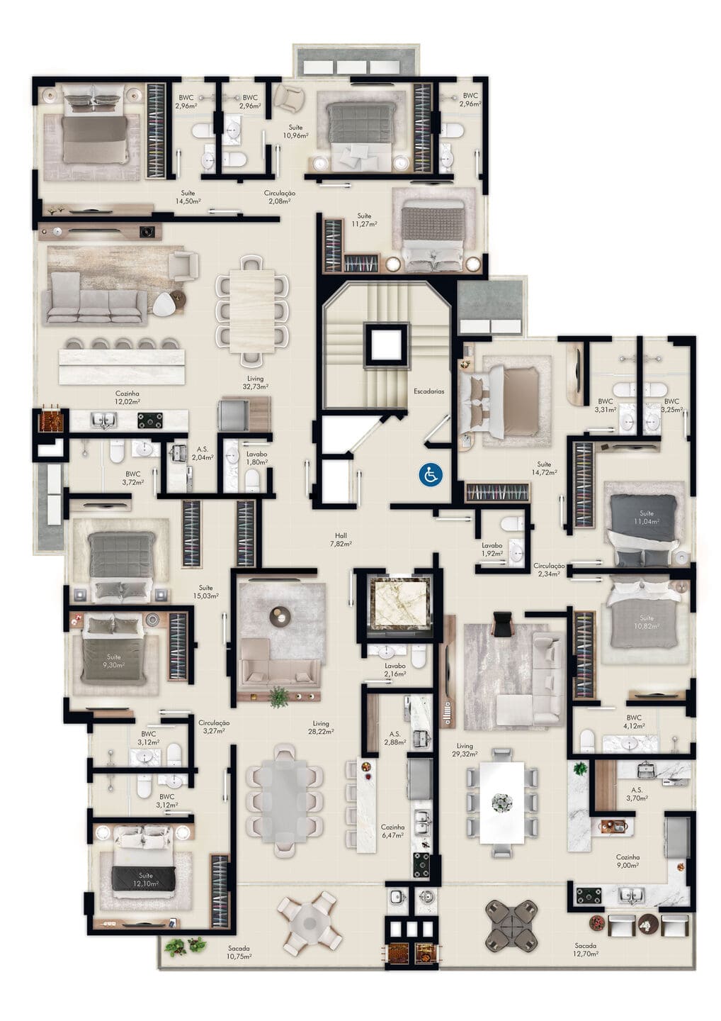Planta 1 do Laguna Residenziale em Porto Belo SC