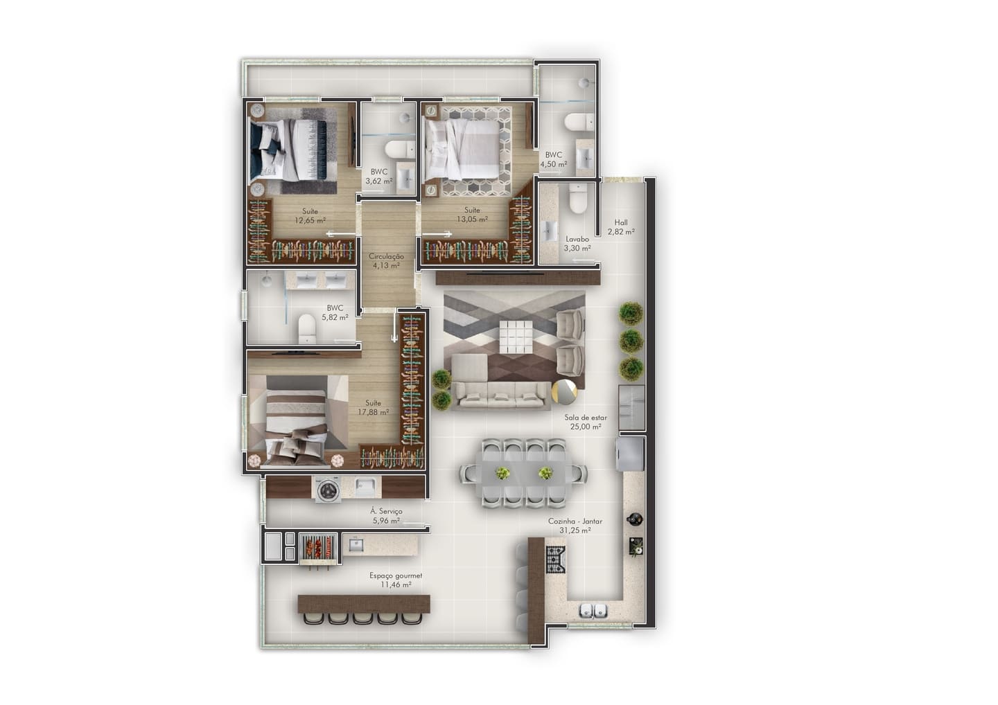 Planta 3 do Libreville Concept em Porto Belo SC