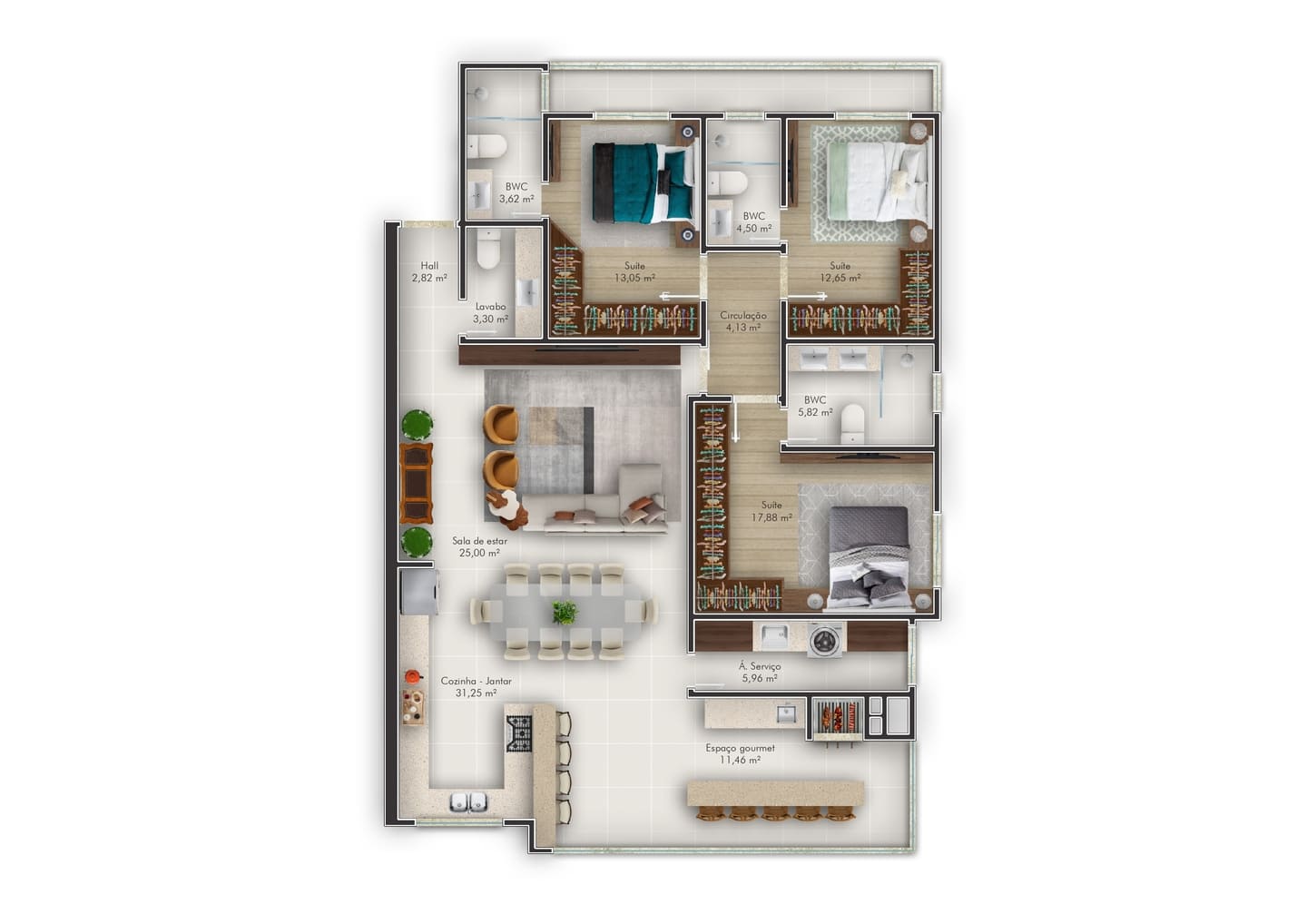 Planta 1 do Libreville Concept em Porto Belo SC