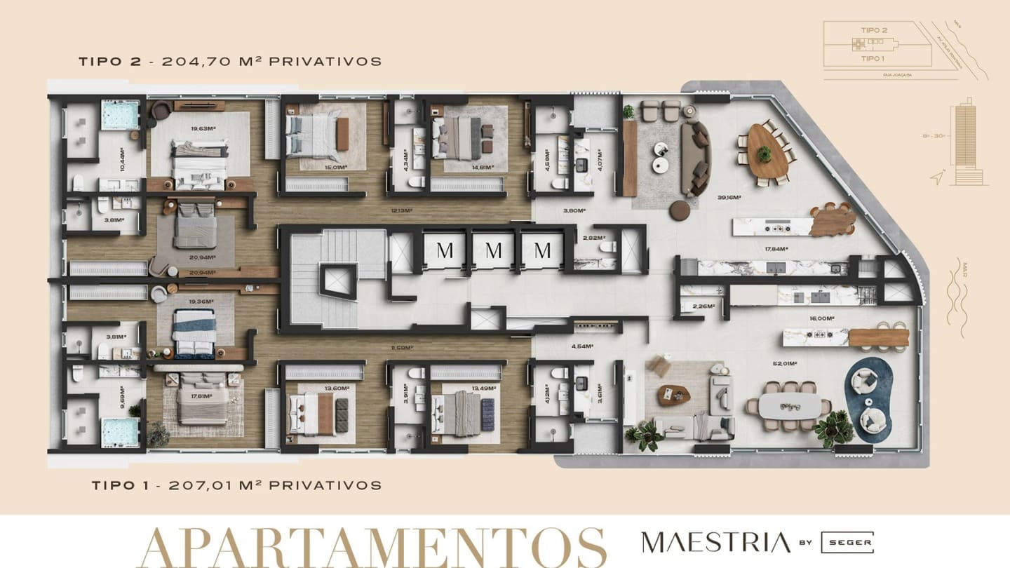 Planta 4 do Maestria By Seger em Porto Belo SC
