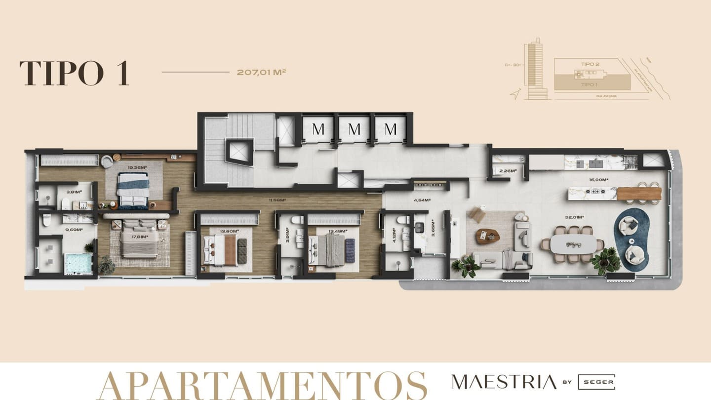 Planta 2 do Maestria By Seger em Porto Belo SC