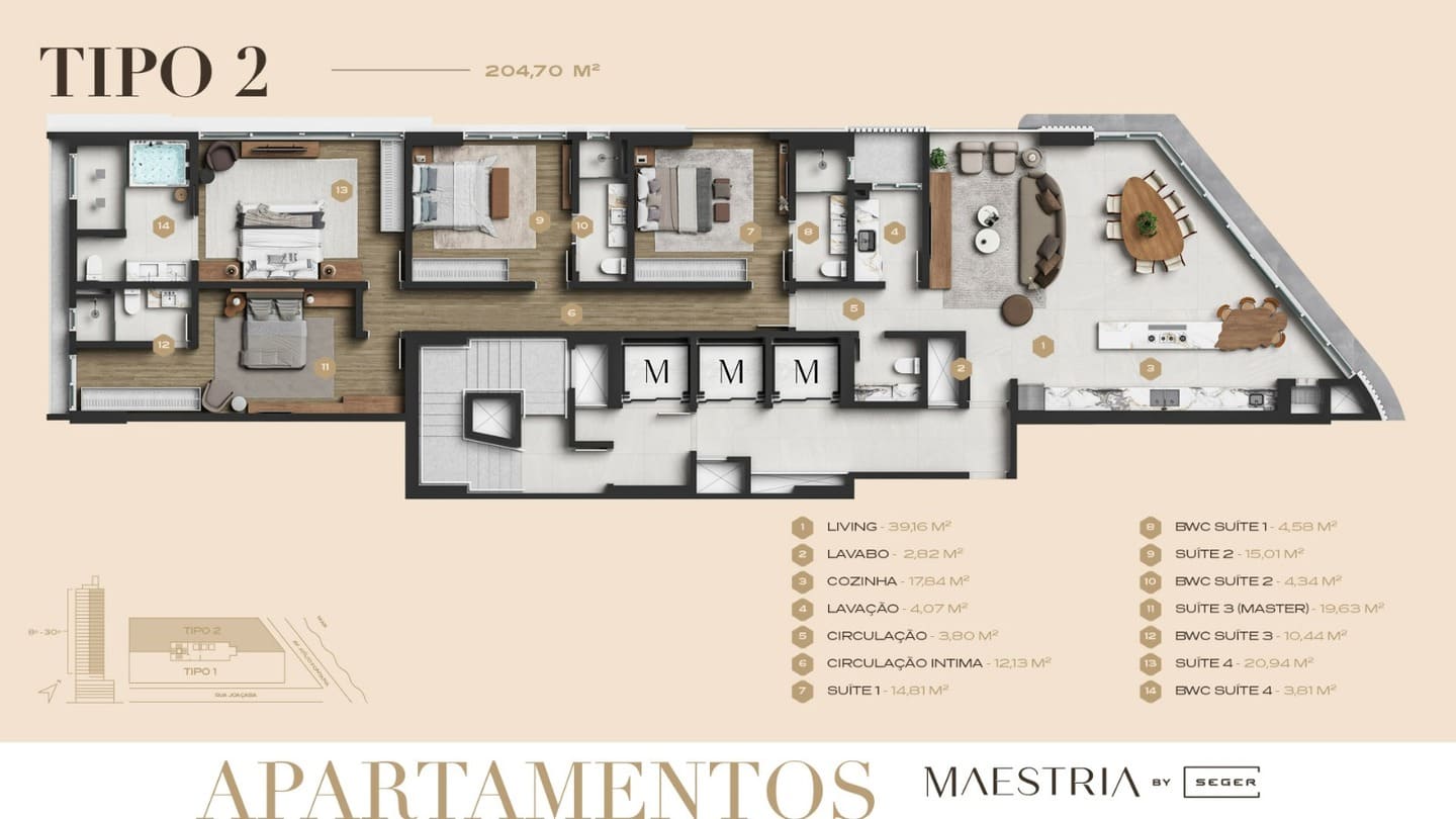 Planta 6 do Maestria By Seger em Porto Belo SC