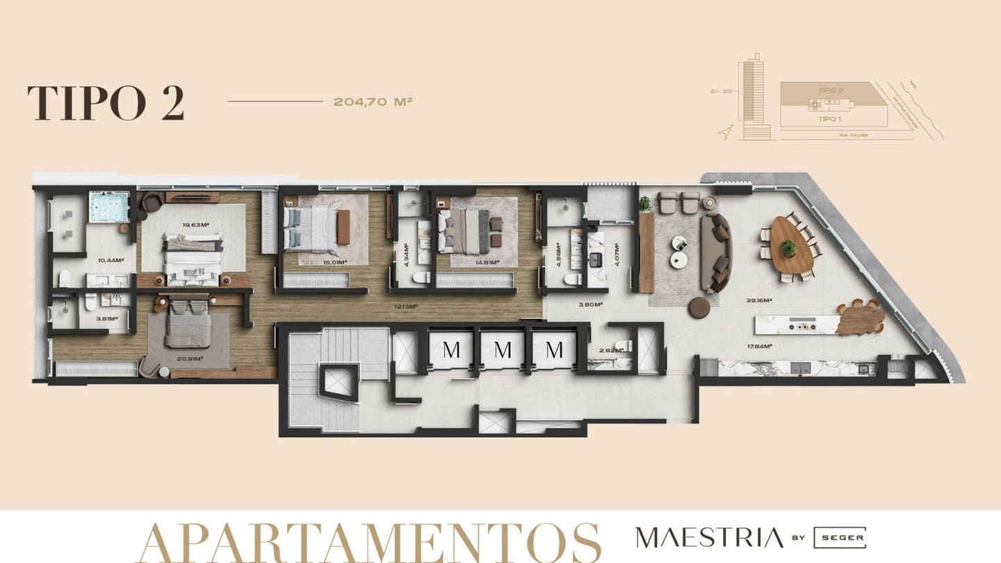 Planta 5 do Maestria By Seger em Porto Belo SC