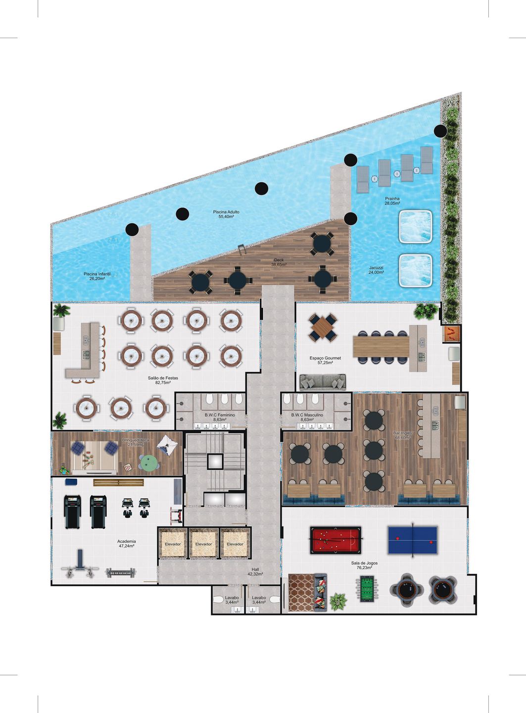 Area de lazer 3 do Magnifique Residence em Porto Belo SC