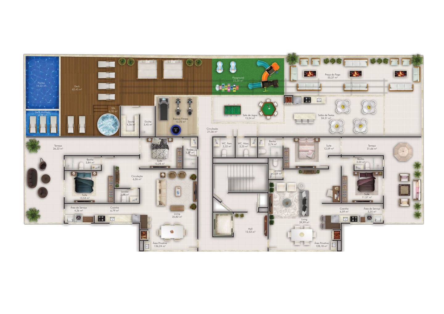 Planta 5 do Netuno Residence em Porto Belo SC