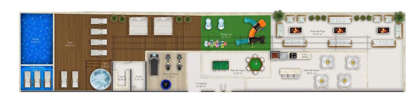 Planta 6 do Netuno Residence em Porto Belo SC