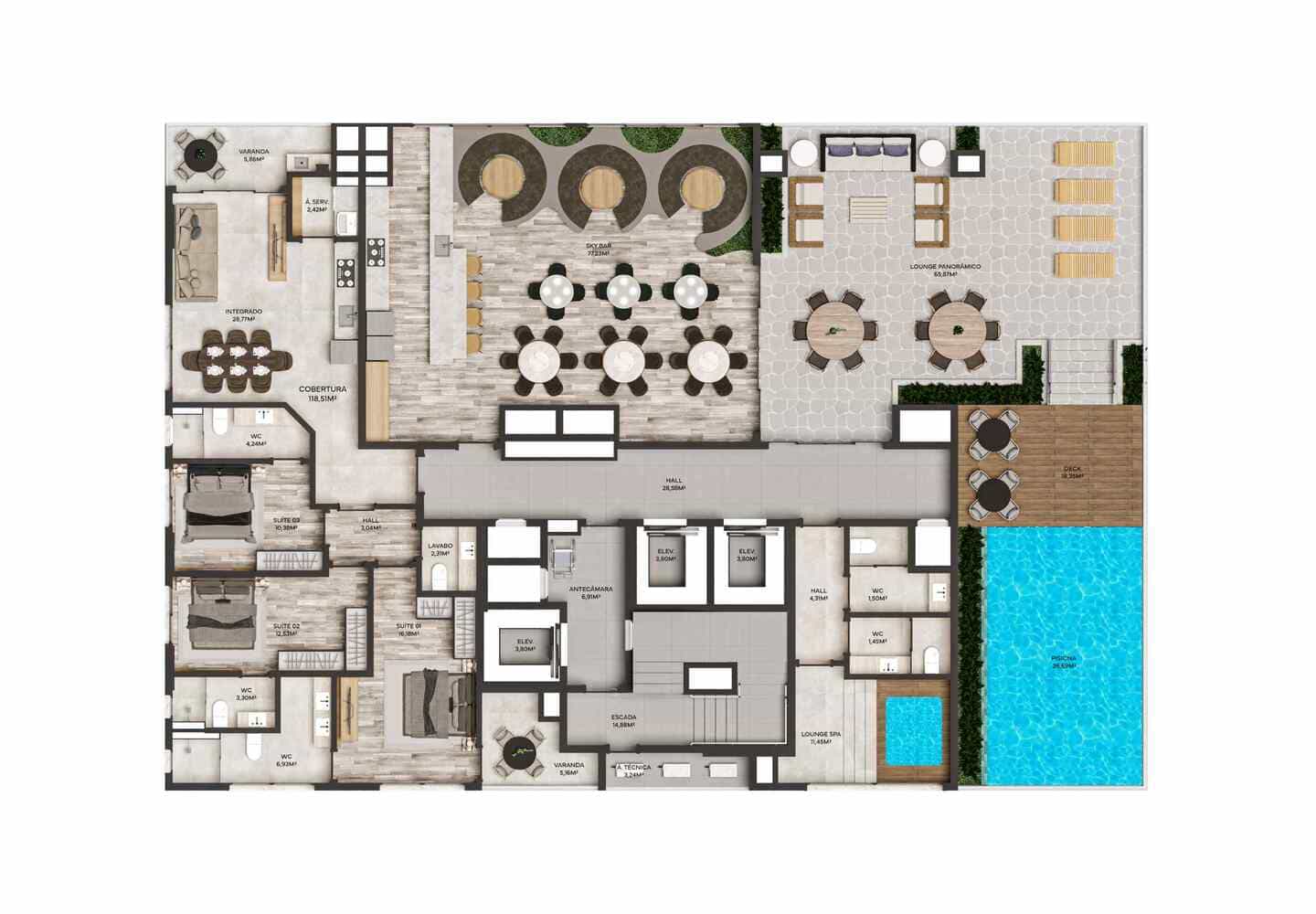 Planta 7 do Paradise Beach Home em Porto Belo SC