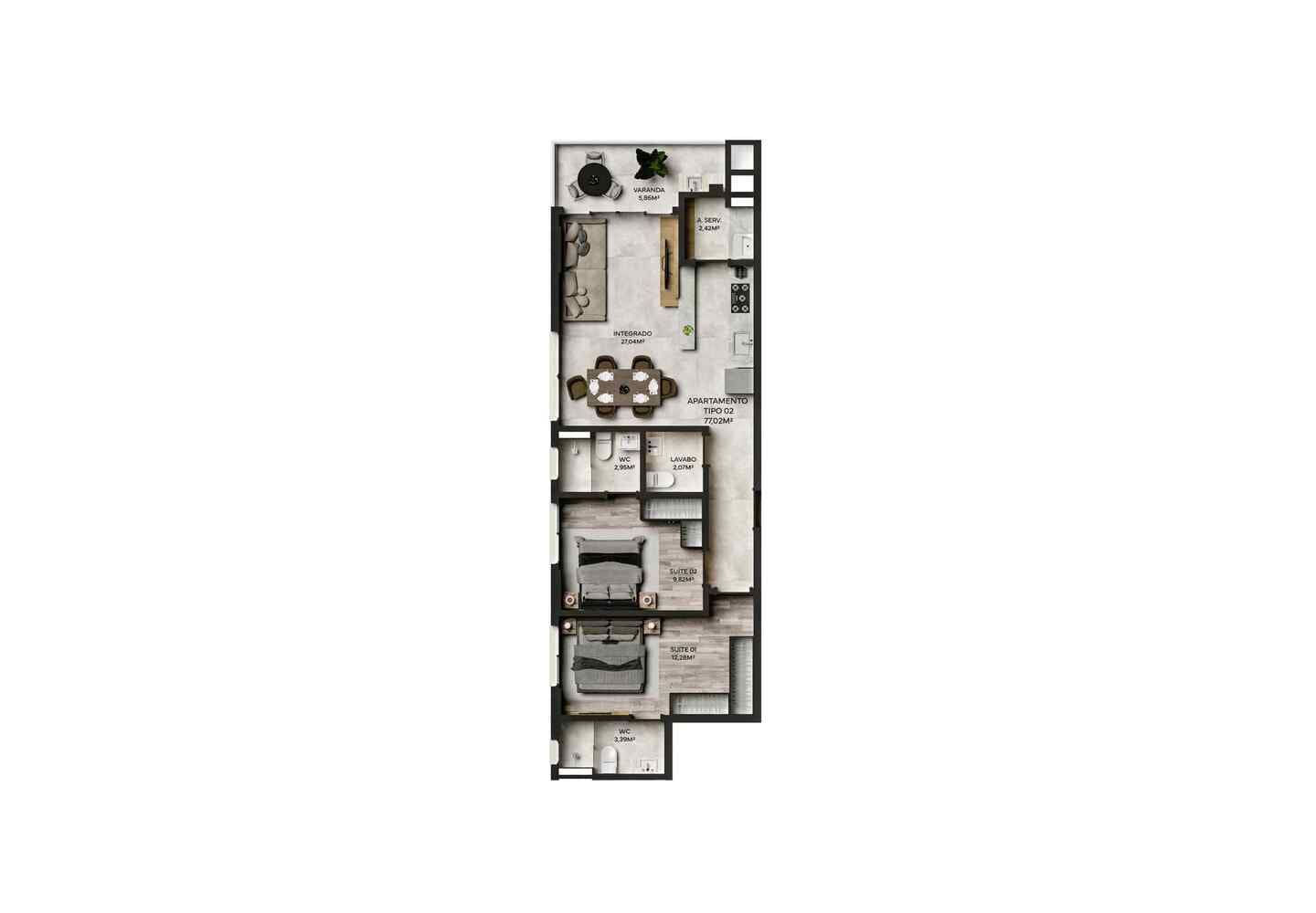 Planta 2 do Paradise Beach Home em Porto Belo SC