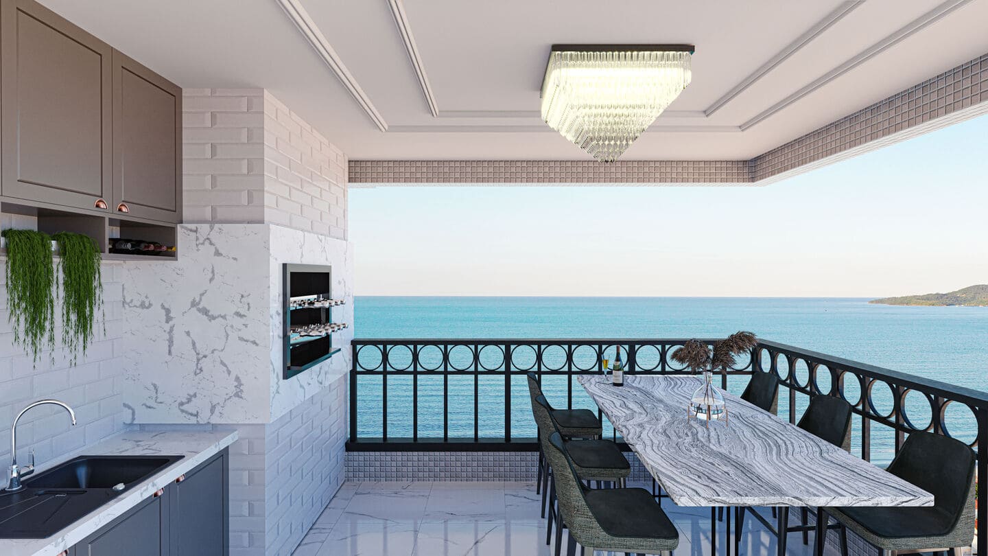 Render 4 do Península Residence em Porto Belo SC