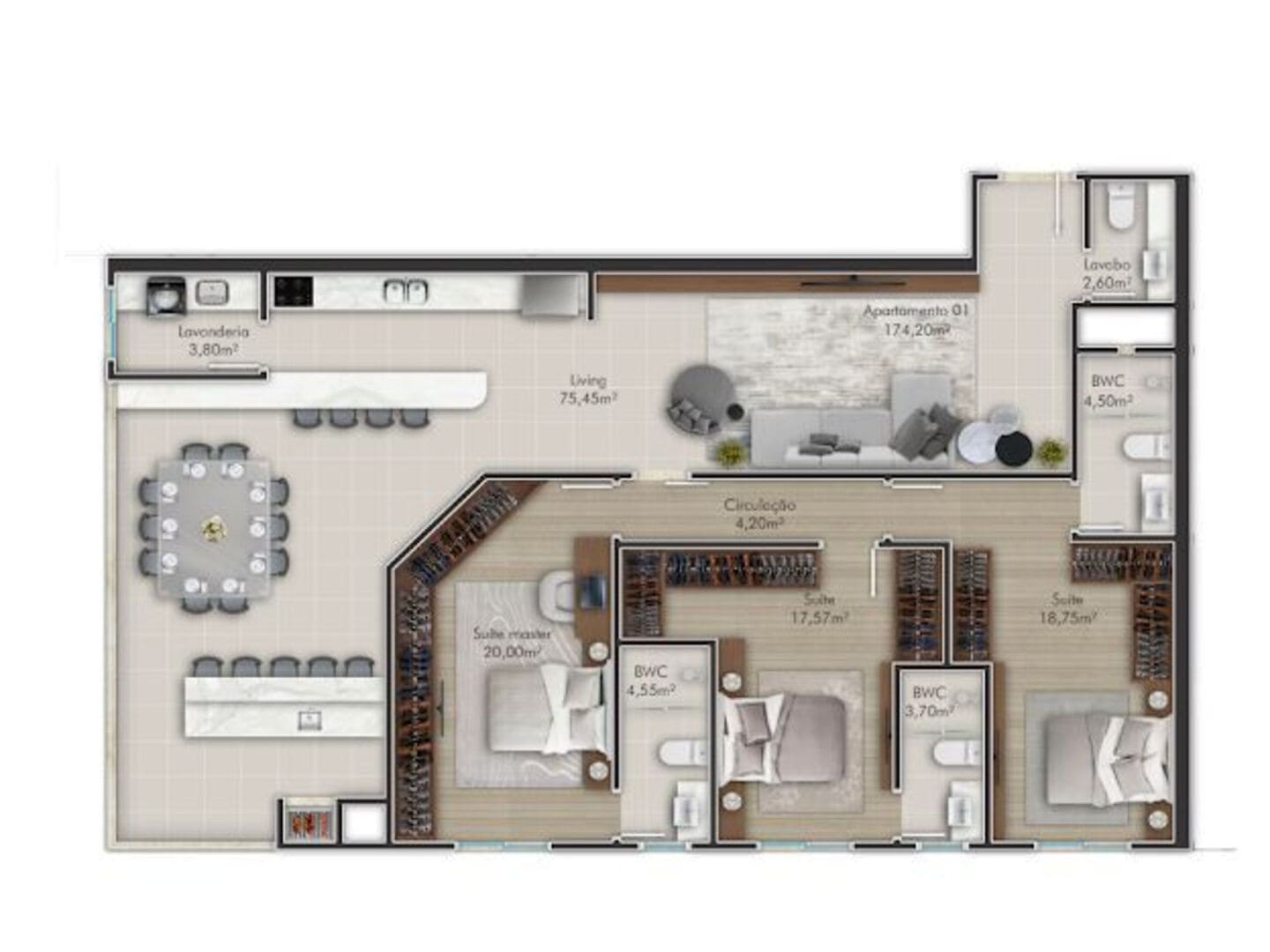 Planta 4 do Port Said Building em Porto Belo SC