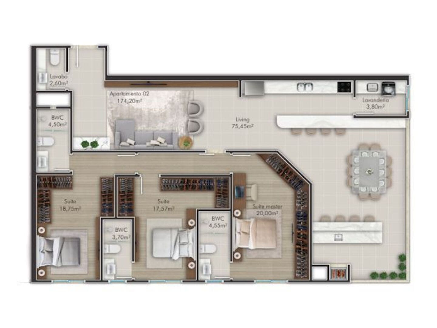 Planta 3 do Port Said Building em Porto Belo SC
