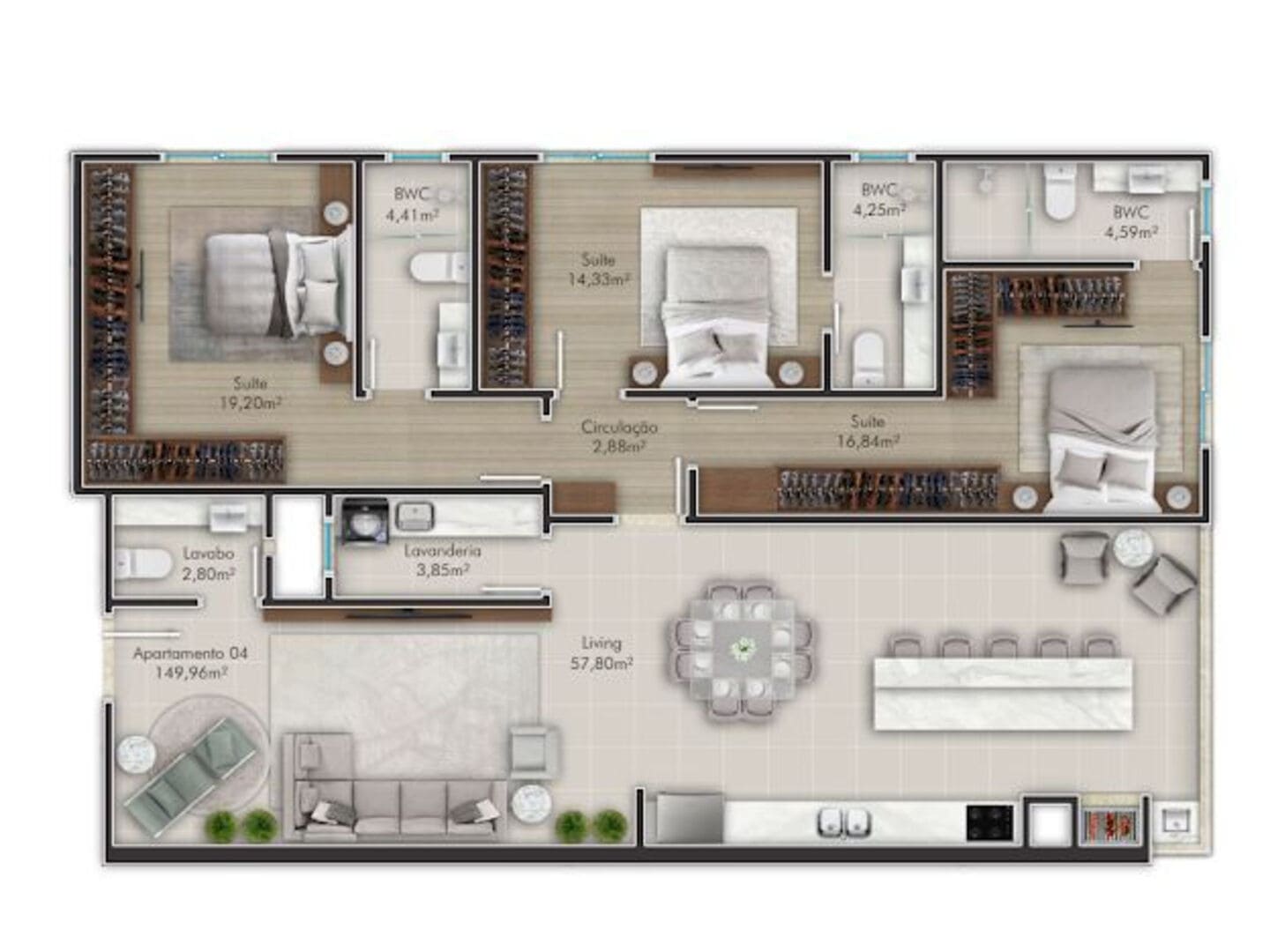 Planta 1 do Port Said Building em Porto Belo SC