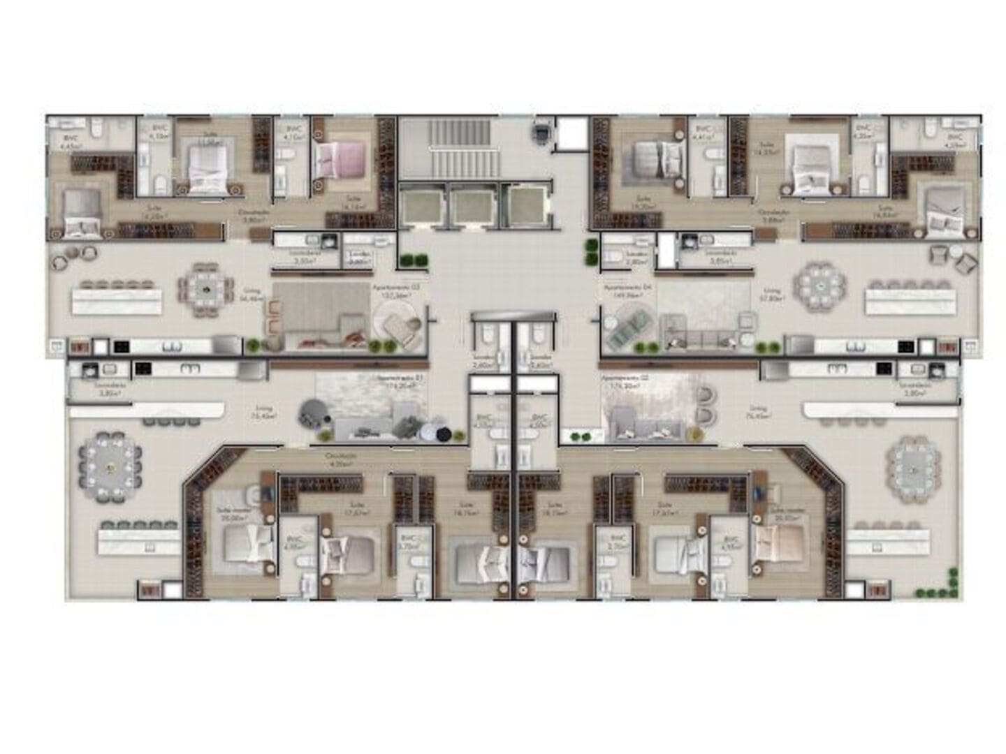 Planta 2 do Port Said Building em Porto Belo SC