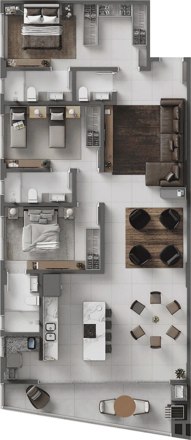 Planta 8 do Porto Bello Home Club Torre A em Porto Belo SC