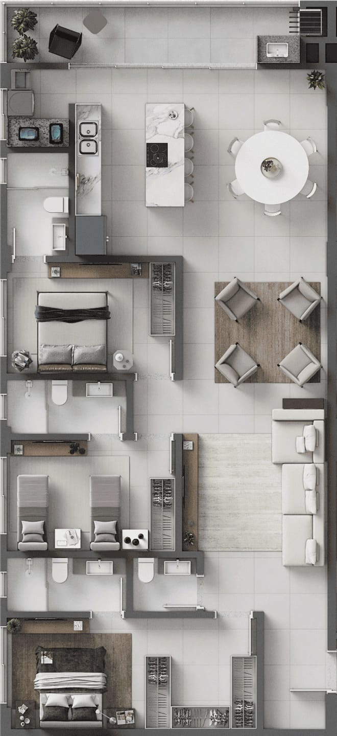 Planta 12 do Porto Bello Home Club Torre A em Porto Belo SC