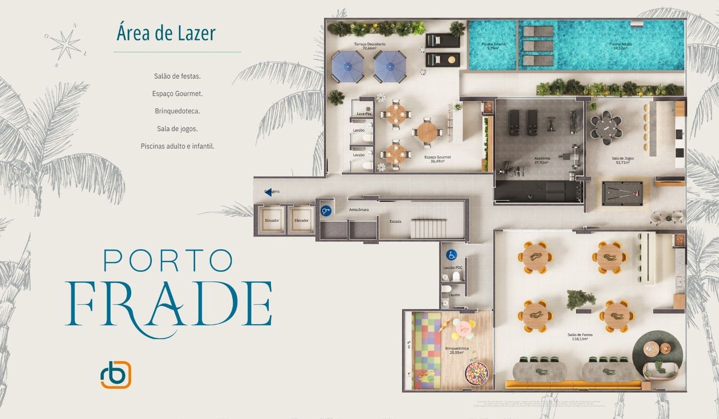Planta 3 do Porto Frade Residence em Porto Belo SC