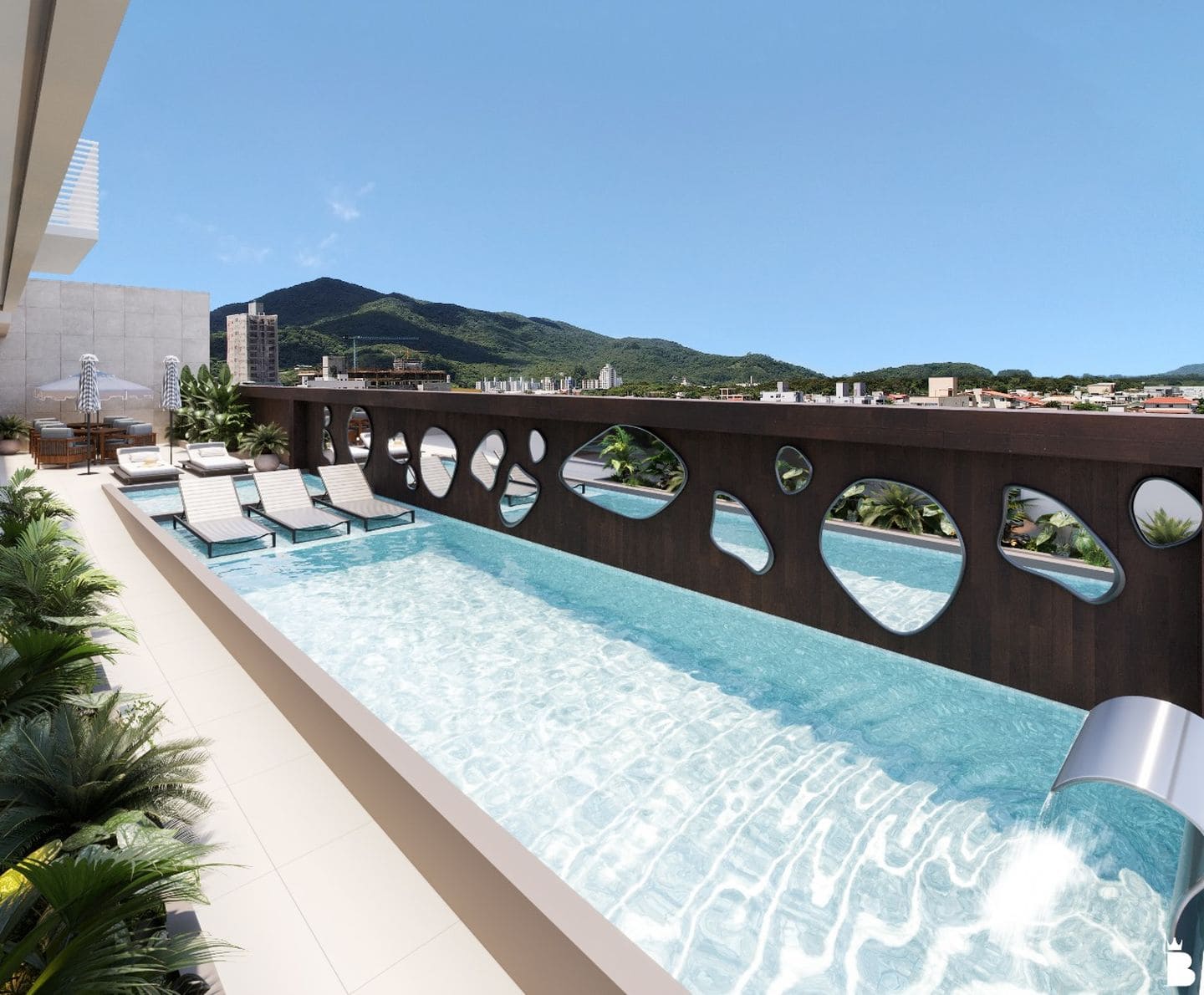 Area de lazer 1 do Porto Frade Residence em Porto Belo SC