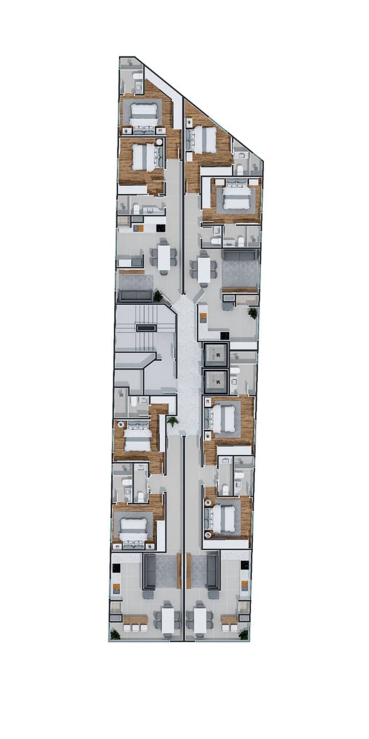 Planta 1 do Residencial Excellence em Porto Belo SC