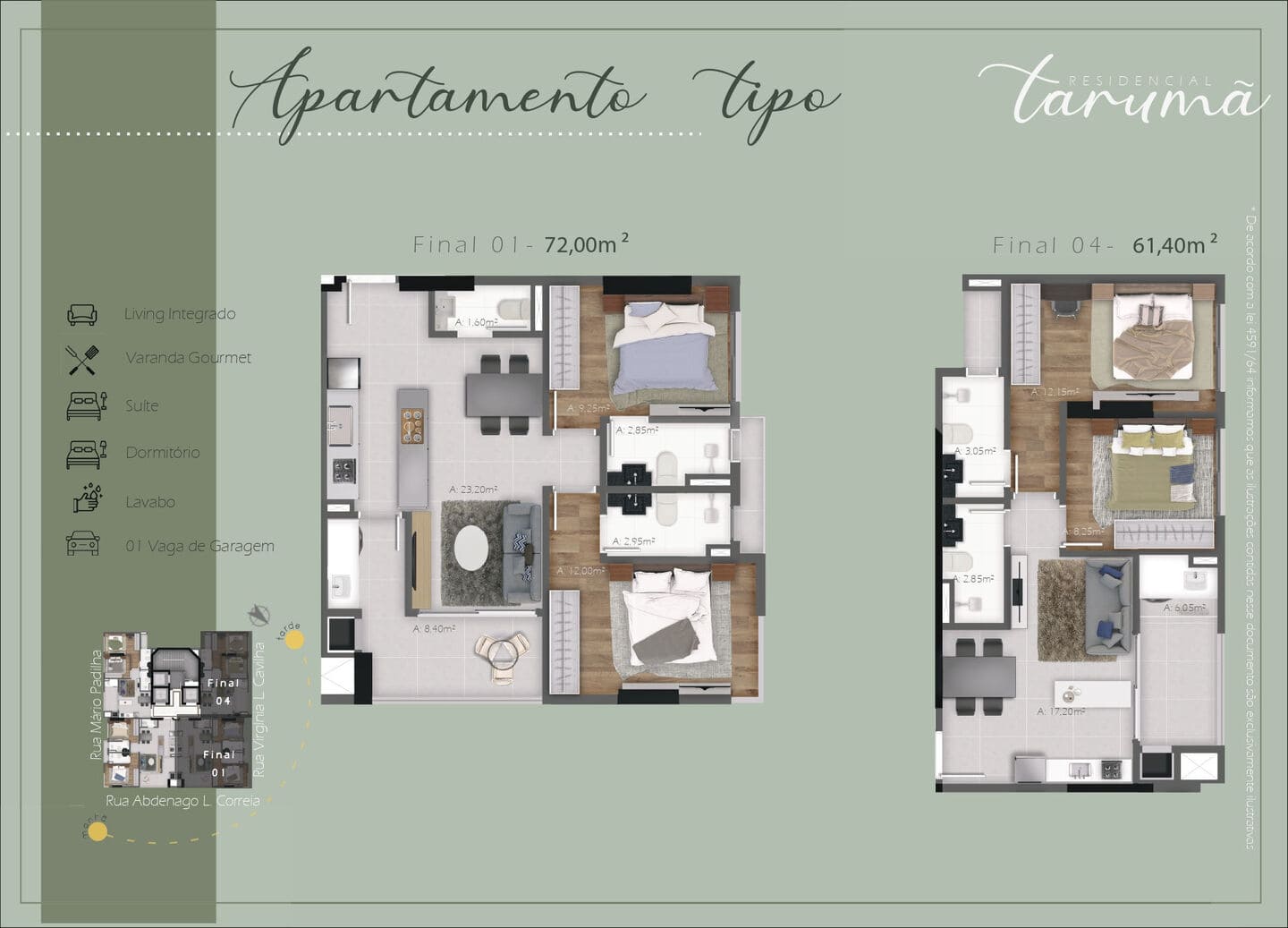 Planta 4 do Residencial Tarumã em Porto Belo SC