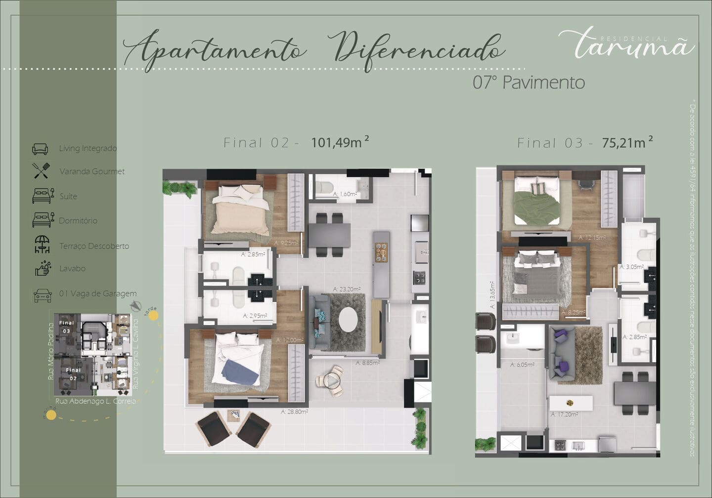 Planta 5 do Residencial Tarumã em Porto Belo SC