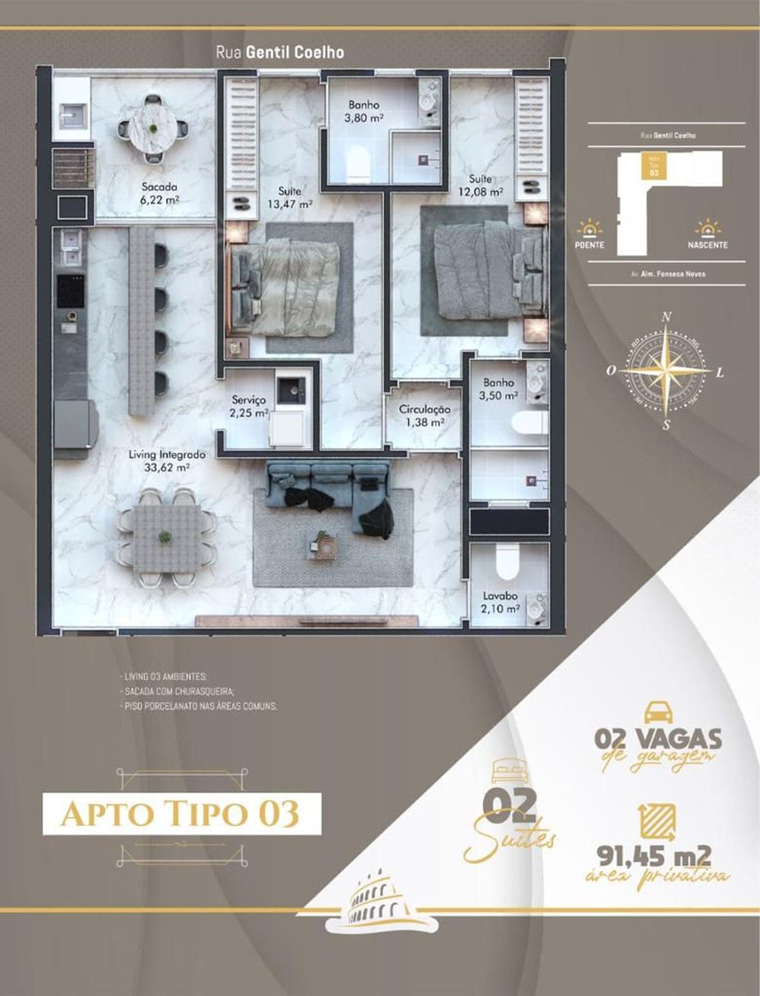 Render 16 do Roma Residenziale em Porto Belo SC