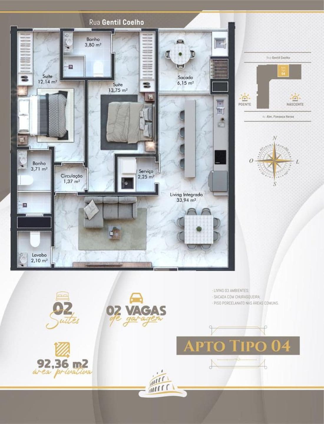 Render 28 do Roma Residenziale em Porto Belo SC