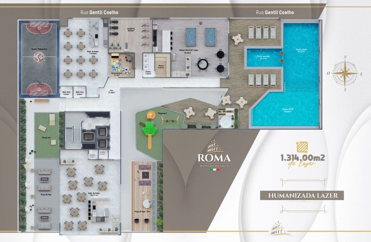Render 24 do Roma Residenziale em Porto Belo SC