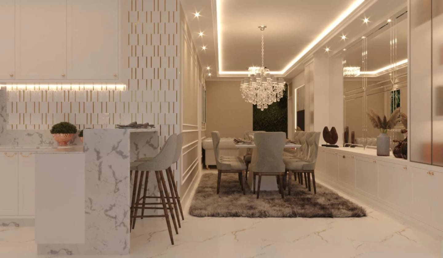 Sala de estar do Heritage Residence em Porto Belo SC