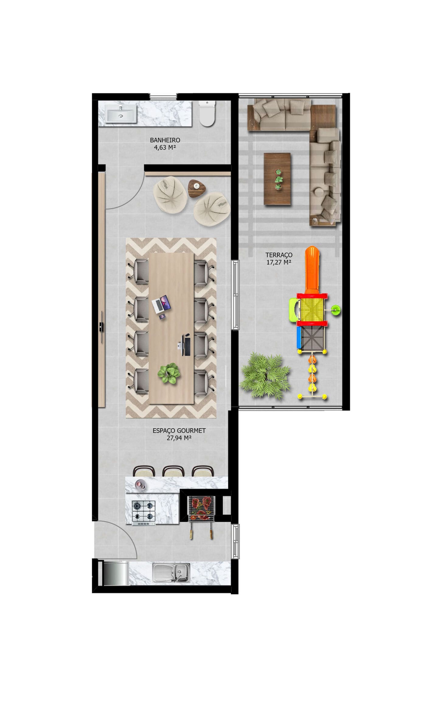Planta 2 do San Pietro Residence em Porto Belo SC