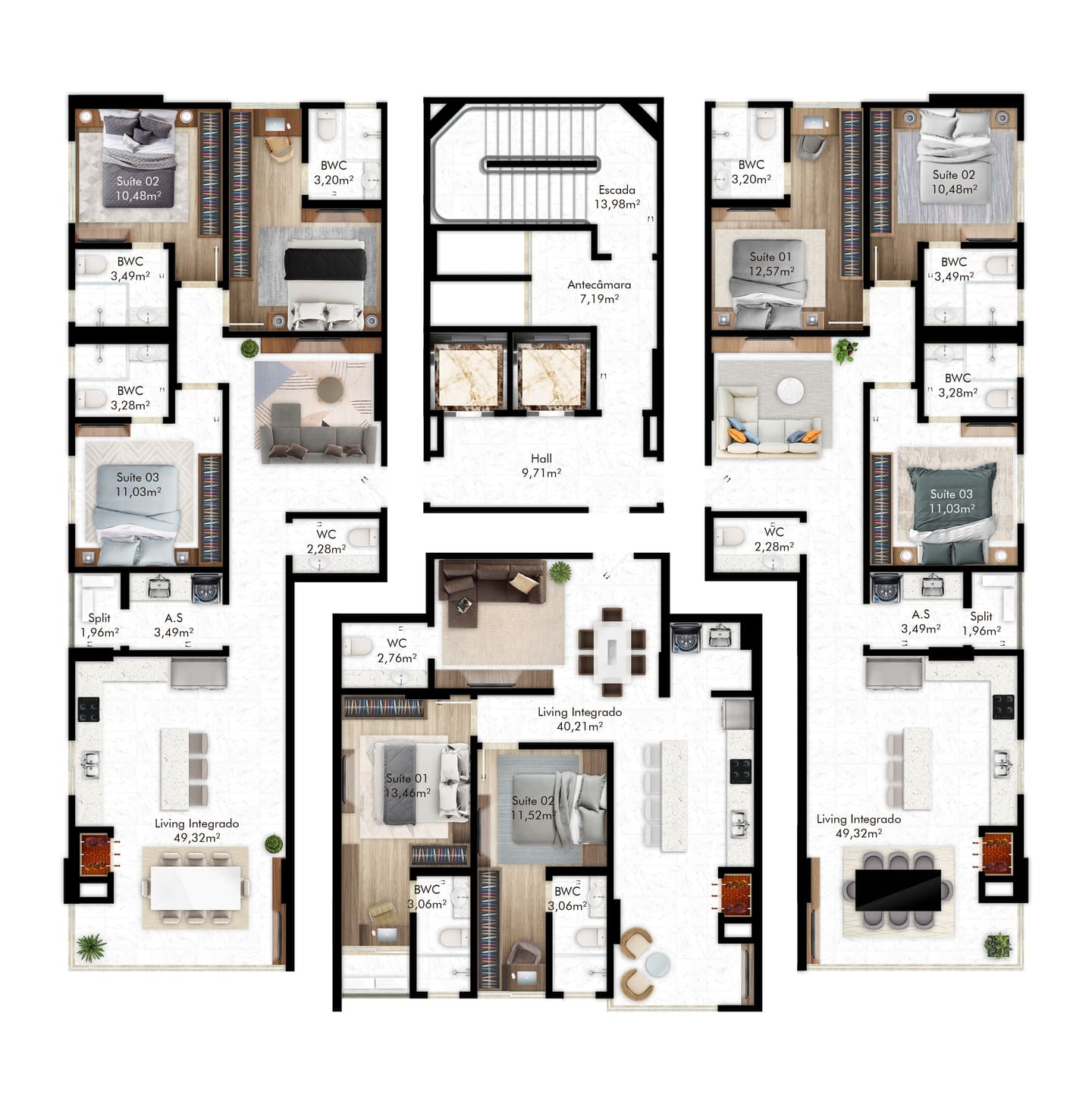 Render 11 do San Pietro Residence em Porto Belo SC
