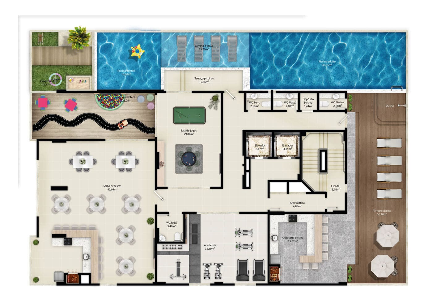 Planta 1 do Selent Sunrise Residence em Porto Belo SC