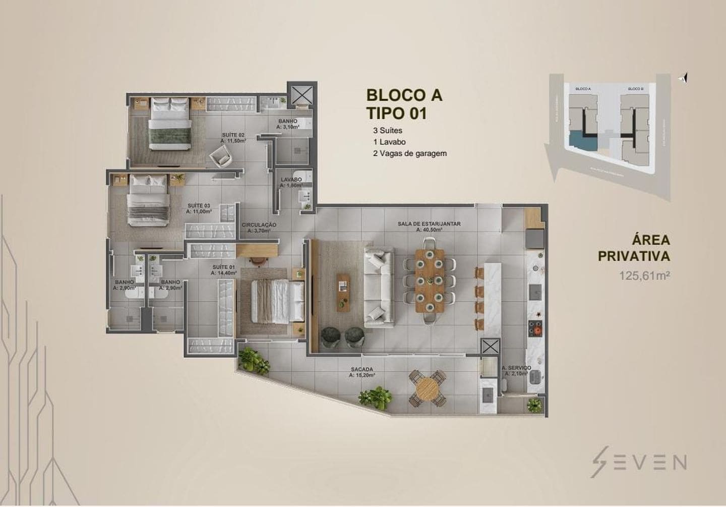 Planta 10 do Seven em Porto Belo SC