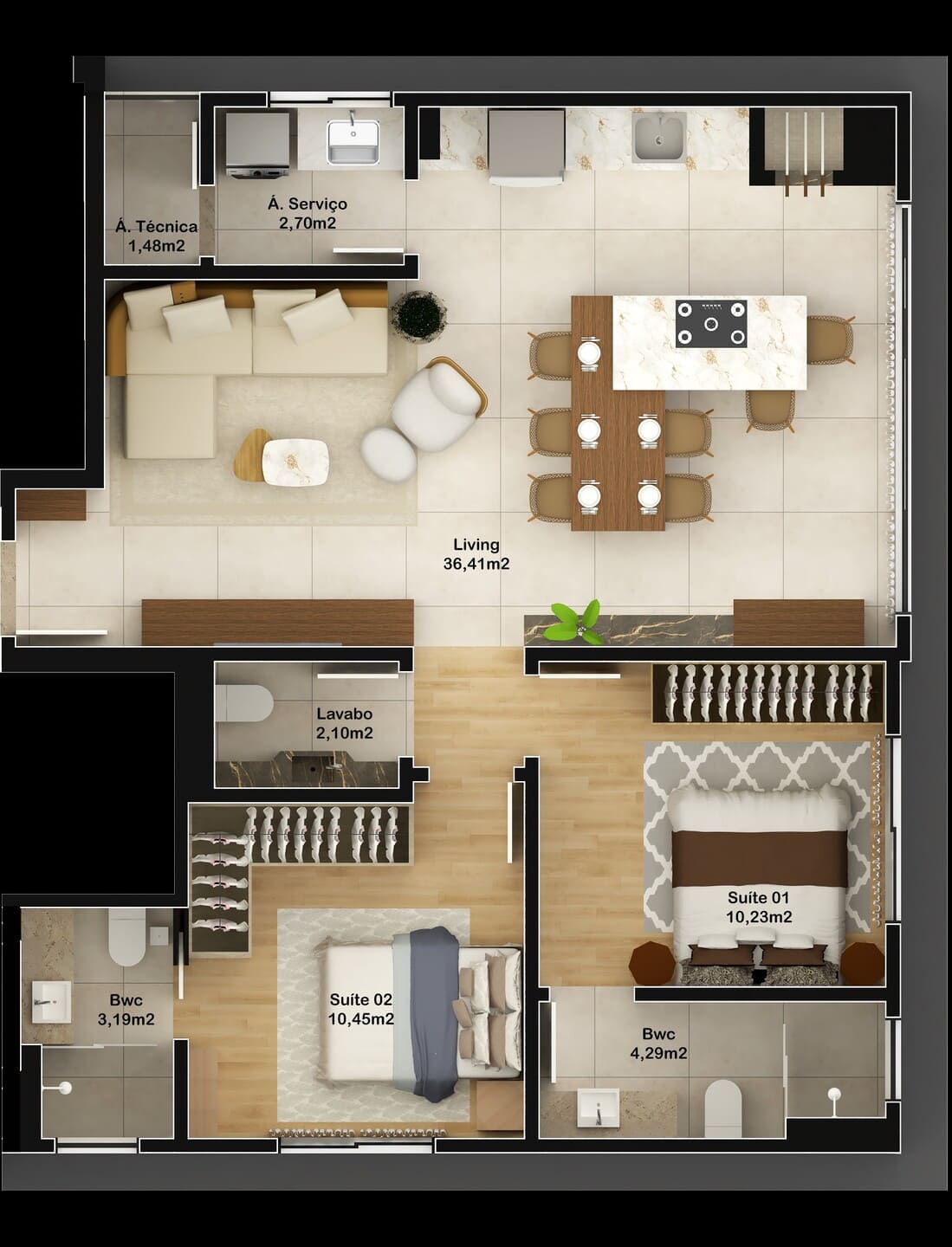 Planta 4 do Siesta Beach Residence em Porto Belo SC