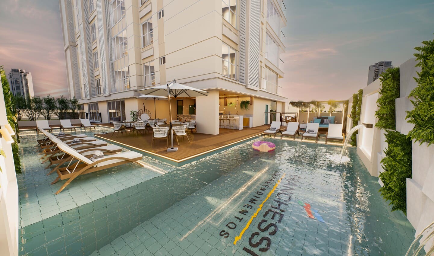 Render 1 do Skypark Tower em Porto Belo SC