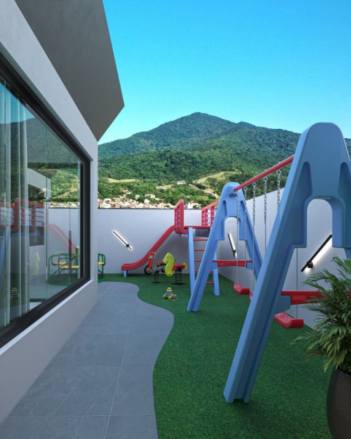 Area de lazer 1 do Sun Beach Residence em Porto Belo SC